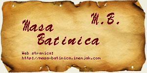 Maša Batinica vizit kartica